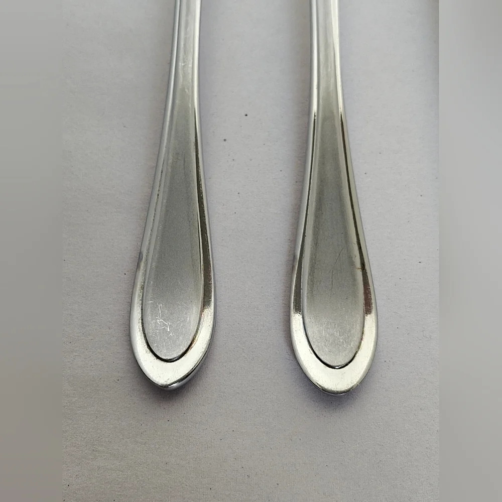 Oneida JOANN JOANNE DINNER FORKS Set of 4 Stainless Frosted Glossy Flatware @